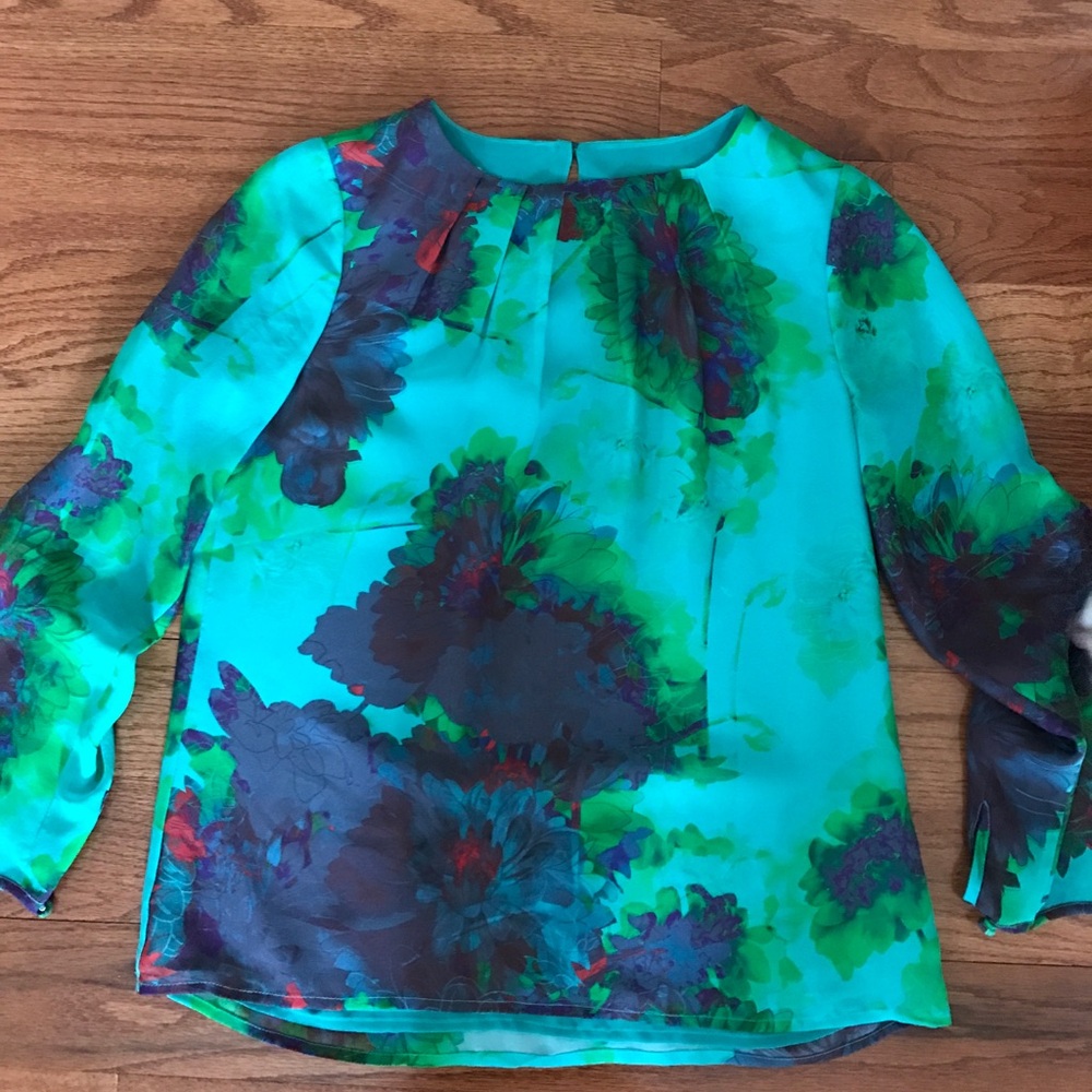 💙 Jcrew floral blouse